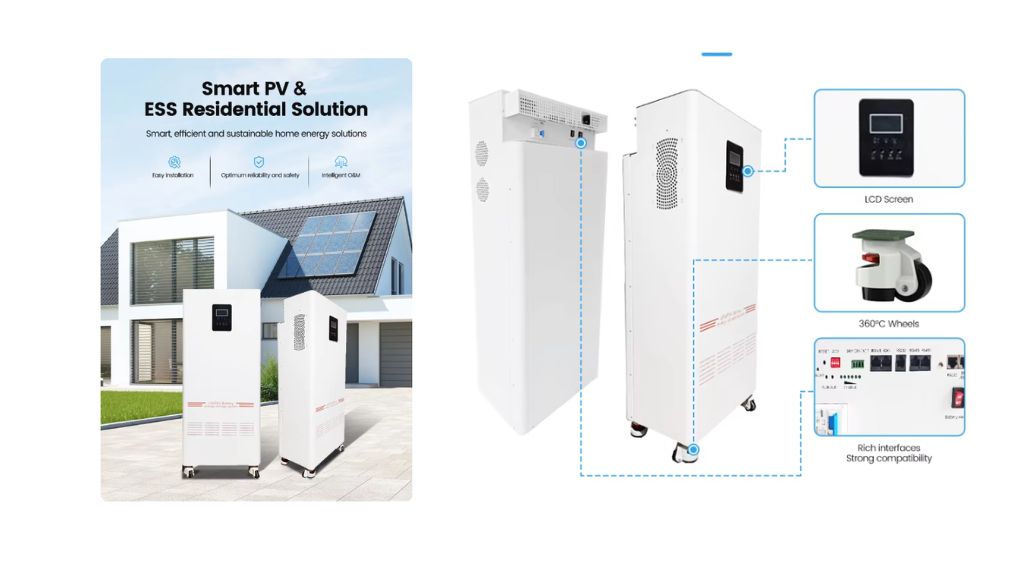 Bộ Biến Tần và Pin NK005A – All in One 5kW Inverter