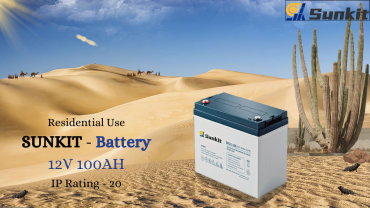 Pin SUNKIT 12V 100Ah gel deep cycle