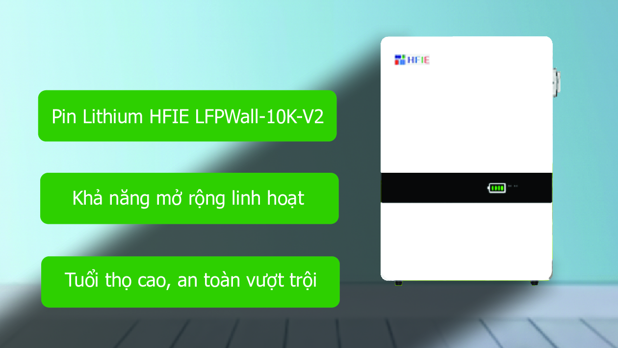 HFIE - Pin 10KWH - Lithium LFPWall-10K-V2 - Ảnh 2